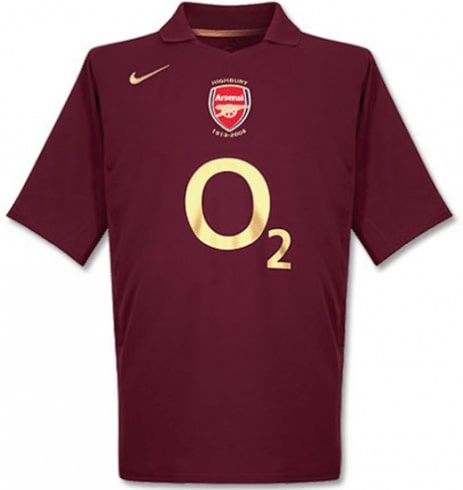 Maillot Arsenal Domicile 2005-06